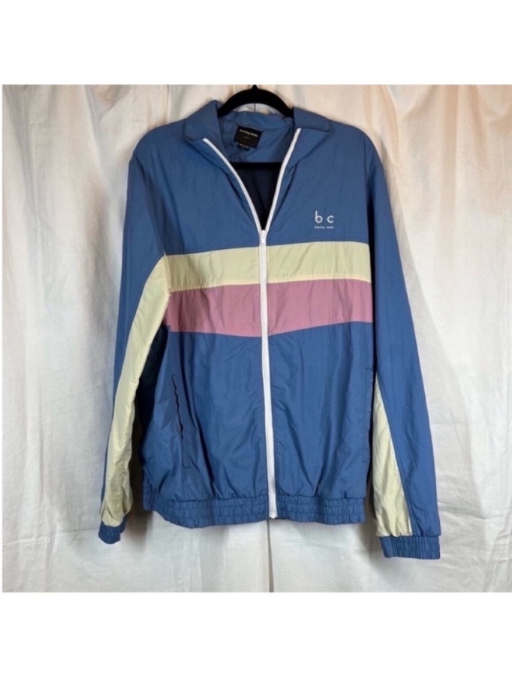 Barney Cools B quick vintage 80s 90s style inspired color block windbreaker trac